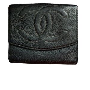CHANEL Black Leather Wallet